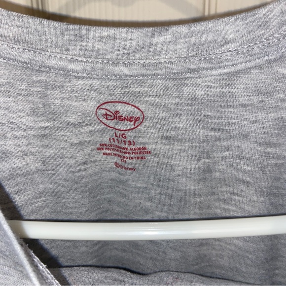 Disney girls Mickey Mouse Joy to the World t shirt Christmas Large 11/13 gray. - Picture 4 of 4